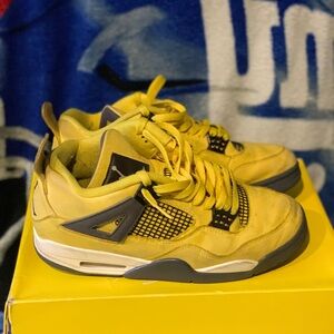 Jordan 4 🐝🐝🐝 Shoes Yellow and Black